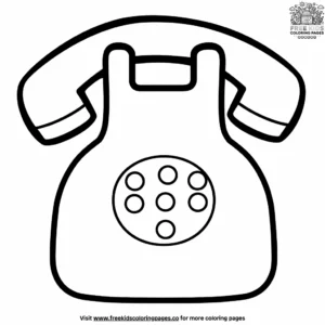 Telephone Emoji Coloring Pages