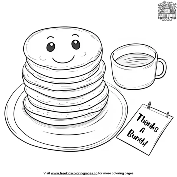 Thank you breakfast coloring pages