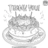 Thank You Cake Coloring Pages