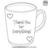 Thank You Mug Coloring Pages