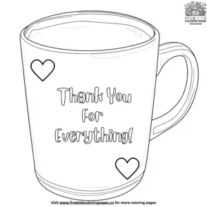 Thank You Mug Coloring Pages