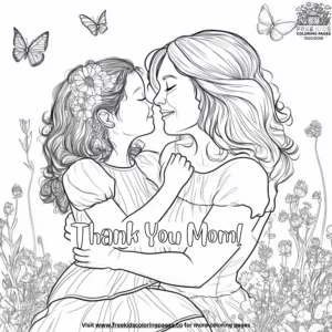 Thank You Mum Coloring Pages