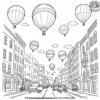 Thanksgiving Balloons Coloring Pages