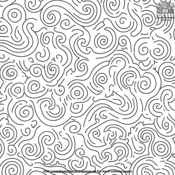 Tie dye swirls coloring pages