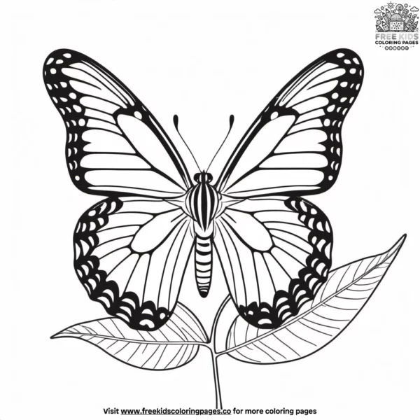 Tiger butterfly coloring pages