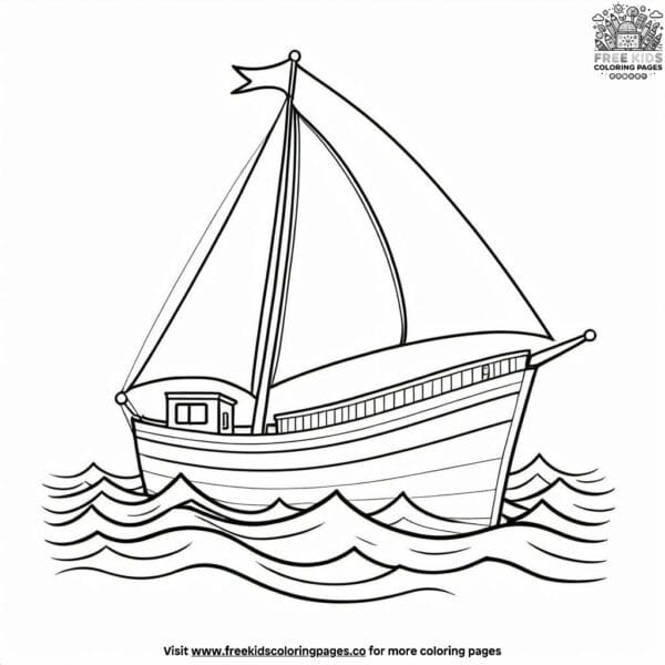 Tiny little ship coloring pages