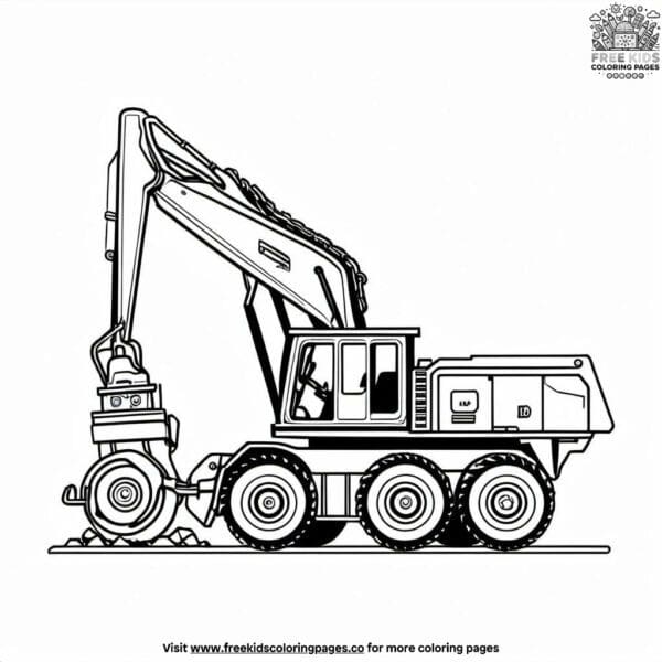 Tough rock drill vehicle coloring pages