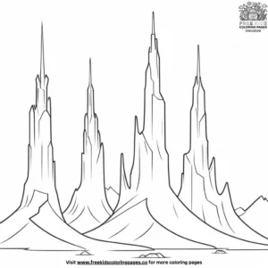 Towering Canyon Spires Coloring Pages