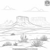 Towering Desert Mesas Coloring Pages