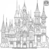 Towering Mansion in the Dark Coloring Pages