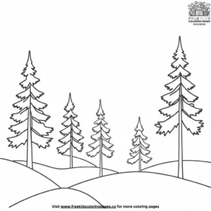 Towering mountain pines coloring pages