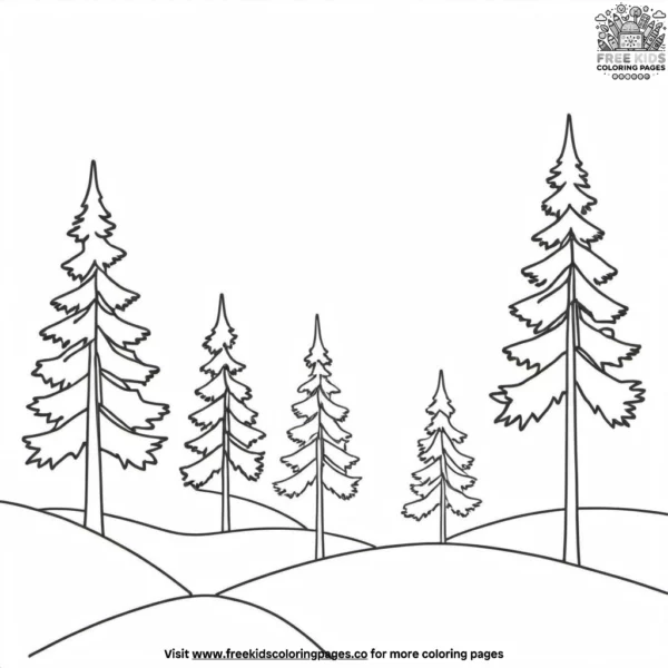 Towering mountain pines coloring pages