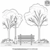 Town Bench Coloring Pages