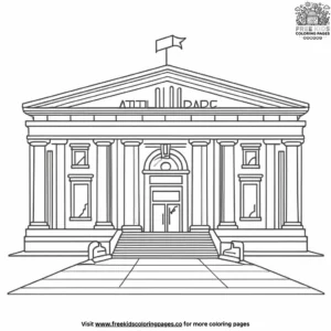 Town museum coloring pages