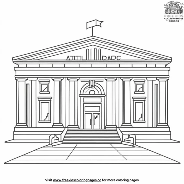 Town museum coloring pages