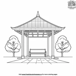 Town pavilion coloring pages