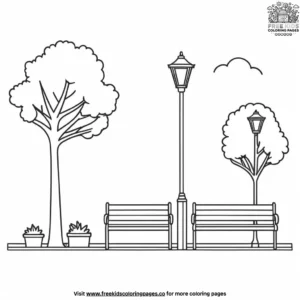 Town streetlamp coloring pages