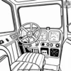 Tractor Cab Close up Coloring Pages