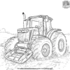 Tractor Cultivator Coloring Pages