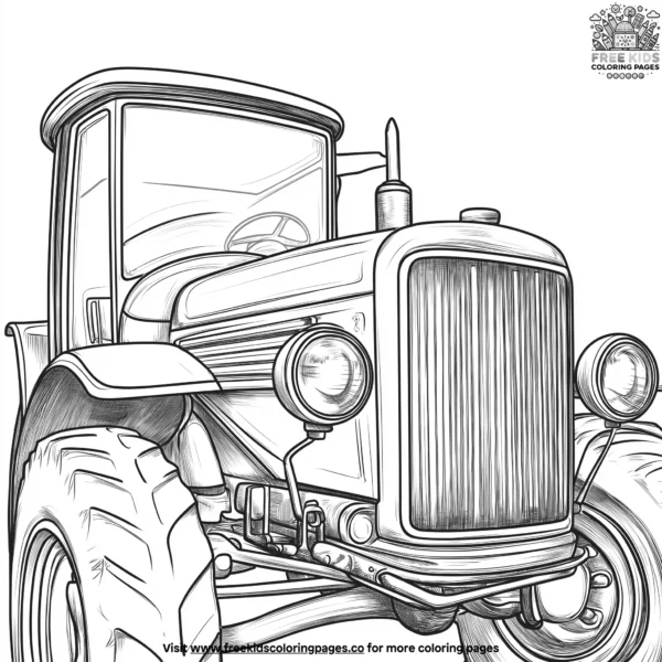 Tractor headlights coloring pages