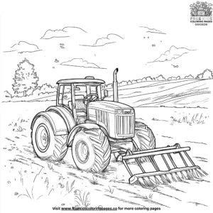 Tractor rake coloring pages