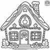 Traditional Gingerbread House Coloring Pages