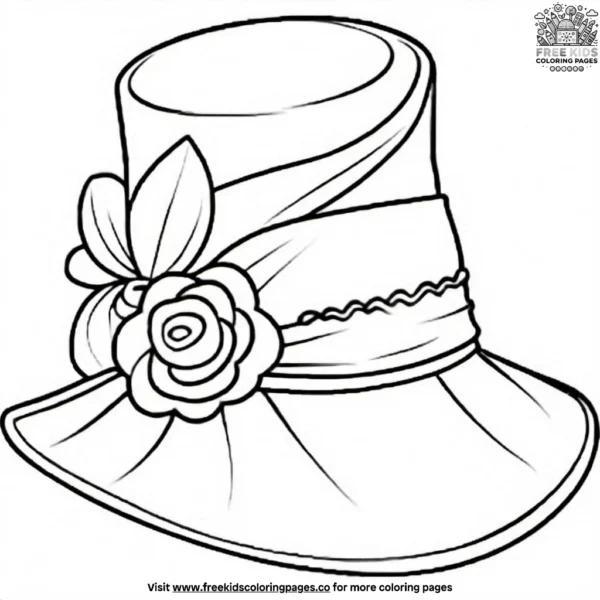 Traditional hats coloring pages