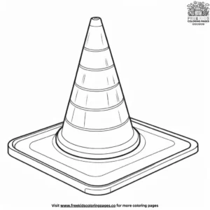 Traffic Cone Coloring Pages