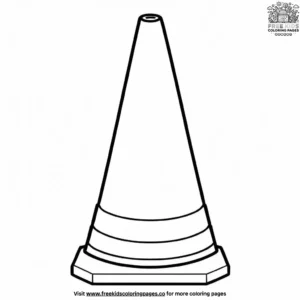 Traffic Cones Coloring Pages