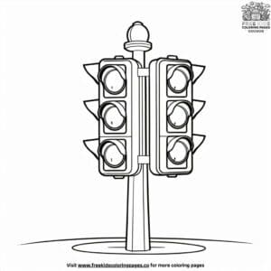 Traffic Light Fun Coloring Pages