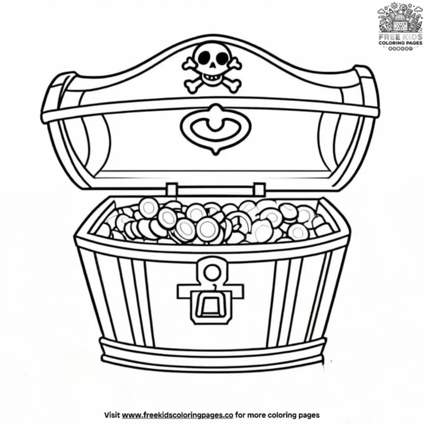 Treasure chest bonanza coloring pages