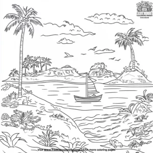 Treasure Island Coloring Pages