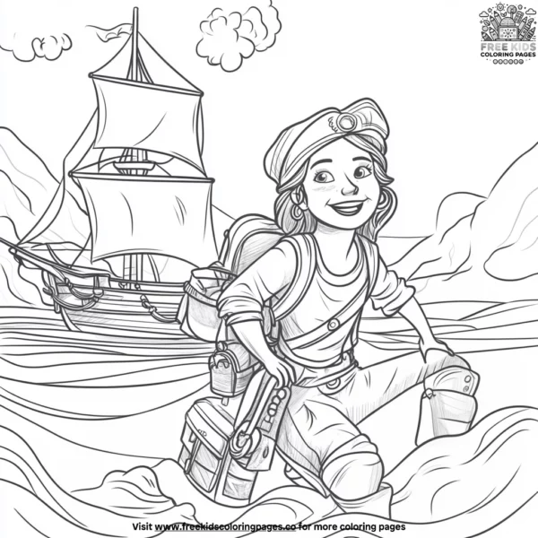 Treasure island explorers coloring pages