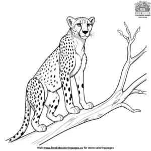 Tree Cheetah Coloring Pages