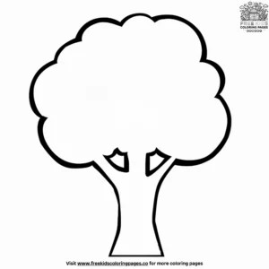 Tree Emoji Coloring Pages