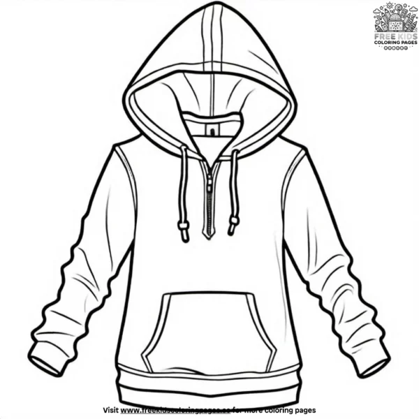 Trendy hoodies coloring pages