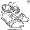 Trendy Sandals Coloring Pages