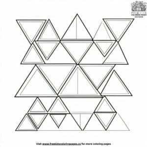 Triangle Fun Coloring Pages