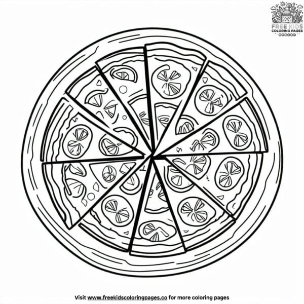 Triangle slice coloring pages