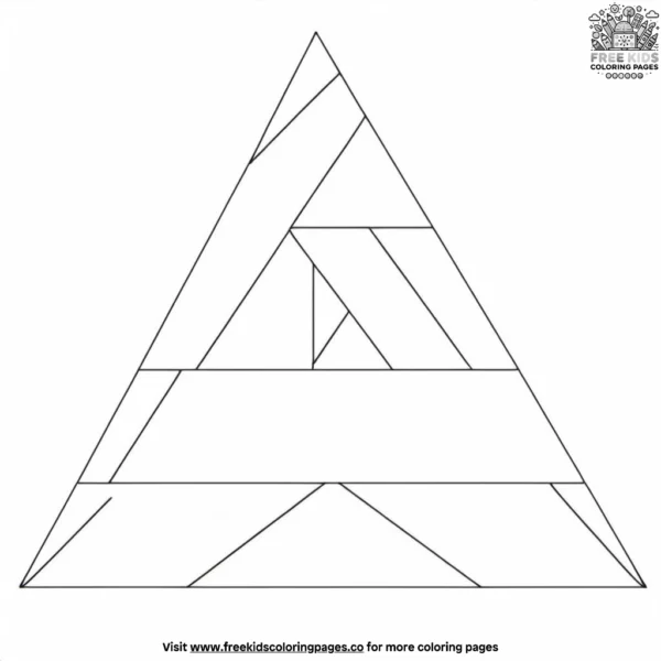 Triangles coloring pages