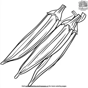 Tropical Okra Coloring Pages