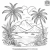 Tropical Paradise Coloring Pages