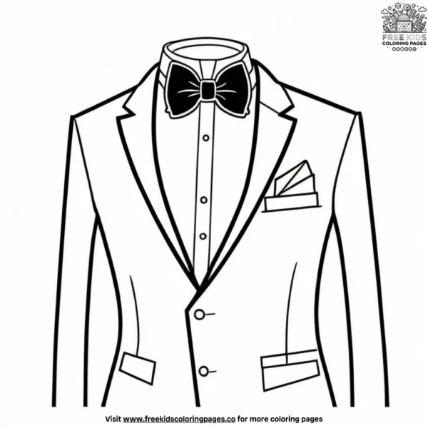 Tuxedo time coloring pages