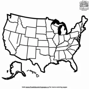 Us map coloring pages