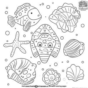 Under the Sea Cookie Coloring Pages