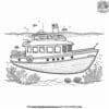 Underwater Adventure Boat Coloring Pages