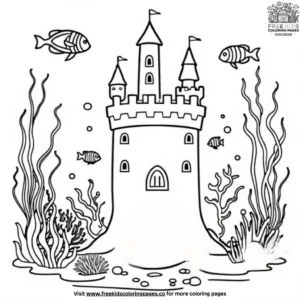 Underwater castle coloring pages