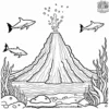 Underwater Volcano Coloring Pages