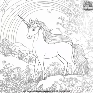 Unicorn dreams coloring pages