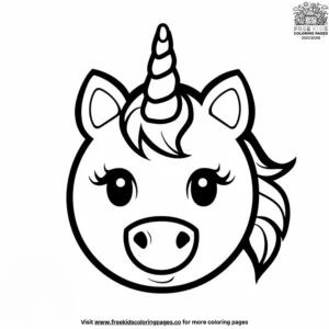 Unicorn Emoji Coloring Pages